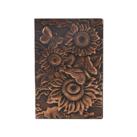 A5/A6 poche mini cahier Tournesol Créatif 3D En Relief Cahier de Couverture En Cuir Délicat Relief Journal