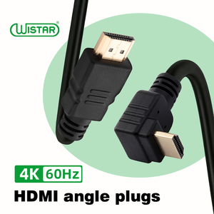 สาย <span class=keywords><strong>HDMI</strong></span> แบบกำหนดเอง มุมฉาก 90 องศา ความยาว 1.5 เมตร หัวต่อแบบ Male to Male ความละเอียดสูงพิเศษ สายหุ้ม PVC แบบยืดหยุ่น - Product Image 1
