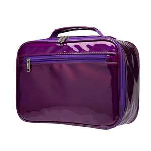 Estuche de Maquillaje de Viaje Premium de 10 Pulgadas, Bolsa Organizadora de Cosméticos de PU Holográfico, Caja de Almacenamiento Portátil de Viaje con Asa - Product Image 4