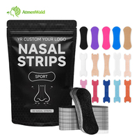 Bandelettes nasales anti-ronflement noires extra-résistantes, imperméables, approuvées CE ISO, pour le sport et la respiration améliorée