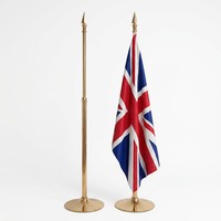Yiji Mât de drapeau télescopique en acier inoxydable pour drapeaux nationaux, design à pointe conique, sur pied, pour le Moyen-Orient, pour l'exportation