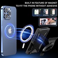 Nouveau design intégré en métal RFID antivol brosse portefeuille fonction téléphone portable porte-carte magnétique