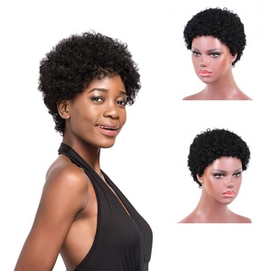 Perruque Bob brésilienne courte, 100% <span class=keywords><strong>cheveux</strong></span> humains, coupe Pixie, sans Lace Closure, pour femmes, bon marché, vintage, vente en gros - Product Image 1