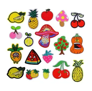 Fruit Vegetable Iron on Patches Embroidered Motif Applique Decoration Sew On Patches Custom Patches For DIY Jeans Jacket