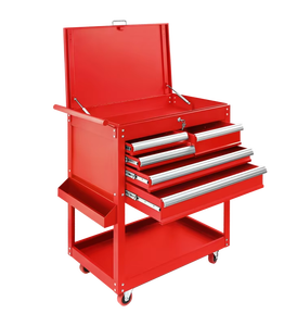 Chariot à outils et armoire à <span class=keywords><strong>roulettes</strong></span> en métal de haute qualité, pas cher, <span class=keywords><strong>avec</strong></span> 4 <span class=keywords><strong>tiroirs</strong></span> à roulement à billes - Product Image 3