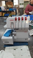 JUKKY 843 Machine à coudre surjeteuse industrielle réglable à 4 fils, mini portable de haute qualité pour usage domestique