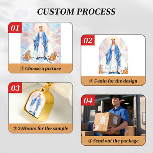 กล่องใส่เครื่องประดับรูปประตูพระแม่มารี GIVELUCK สำหรับใส่เครื่องประดับทางศาสนา - Product Image 4