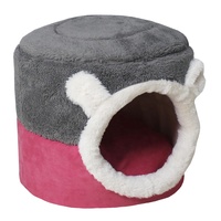 2-in-1 Iglu Haustier bett Wasch bares Sofa im modernen Stil für Hund und Katze Filz und Wildleder mit festem Muster für Reisen im Freien