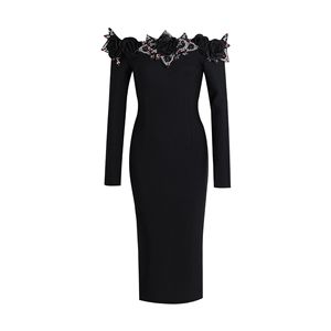 Recién llegado, venta directa de fábrica, elegante, encantador, romántico, moderno, cómodo, Sexy, amarillo, vestido con bordado Floral - Product Image 3