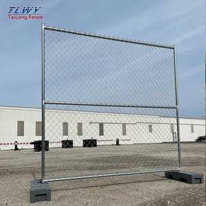 Mỹ 6tf 8ft 10ft kích thước tùy chỉnh xây dựng hàng rào tấm Chuỗi liên kết hàng rào tạm thời mạ kẽm tạm thời hàng rào di động - Product Image 4