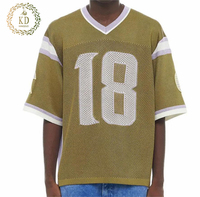 KD fabricant de tricot personnalisé OEM ODM Logo col en V manches courtes évider Crochet t-shirt pull en tricot maillots de basket-ball de football