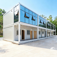 Maison conteneur modulaire préfabriquée en acier, démontable, portable, 20 pieds, 40 pieds, structure en acier, emballage plat