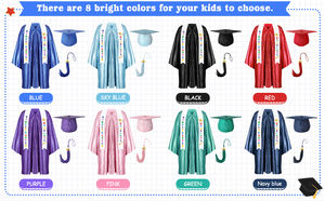 En gros, ensemble de toges et chapeaux de remise de diplôme pour la maternelle et la prématernelle, avec pompon et étole, et toges de remise de diplôme avec certificat - Product Image 5