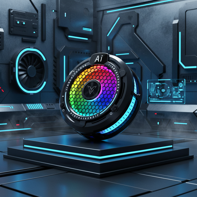 F47 Mobile Phone Cooler AI Temperature Control RGB Display Portable Gaming Cooling Accessory