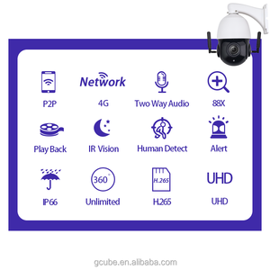 Cámara Ip inalámbrica 360 grados 4,7-94mm motorizada 20x Zoom cámara de red 4G Audio bidireccional visión nocturna detección humana aplicación ICsee - Product Image 3