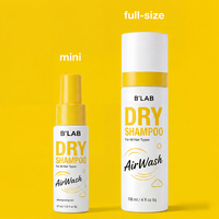 Spray Shampooing Sec Marque Blanche pour Lavage à l'Air, Soin Capillaire Naturel, Sans Résidu Blanc, Non Collant, Sans Eau