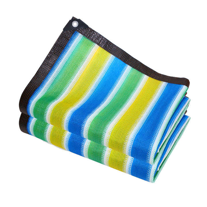 Outdoor Rectangular Balcony Shade Net Sun Proof Yellow Green Blue ...