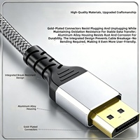 Cable DP 2.1 Ultra HD 16K 60Hz Macho a Macho de Alta Frecuencia de Actualización para Monitor de Juegos, Tarjeta Gráfica, PC de Escritorio