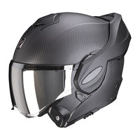 Casque modulaire Scorpion Exo Tech Evo Carbon Noir XXL en fibre de carbone pour moto