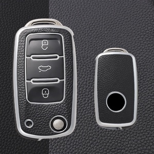 Ốp Chìa Khóa Lật Xe Hơi TPU Thời Trang Cho <span class=keywords><strong>VW</strong></span> Volkswagen Golf 7 MK7 Tiguan MK2 Cho Seat Ateca Leon FR 2 Ibiza Skoda Octavia <span class=keywords><strong>Keyless</strong></span> - Product Image 2
