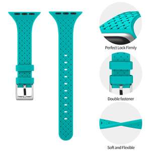 2020 nuevos deportes tejido ultra-delgada correa de silicona para Apple iWatch reloj de la serie 5/4/<span class=keywords><strong>3</strong></span>/ <span class=keywords><strong>2</strong></span>/1 reloj Correa banda - Product Image 3