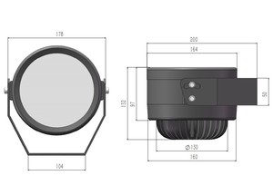 Luz de Línea para Grúas de 7 Pulgadas con LED de 108w para Zonas de Peligro y Áreas de Advertencia - Product Image 5