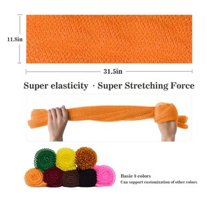 Éponge de bain africaine à récurer en filet, forme longue, style ceinture, maillot de bain exfoliant - Product Image 4