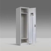 Armoire de rangement autoportante en acier à porte unique, durable, haute, avec serrure, pour appartement, chambre, organisateur de vêtements