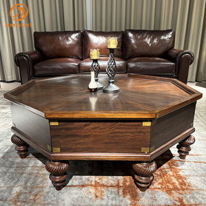 Squisito lato personalizzabile di lusso europeo elegante tavolino Vintage reale intaglio in legno <span class=keywords><strong>antico</strong></span> intaglio mobili da soggiorno - Product Image 2