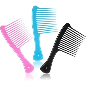 CHAOBA Peine de dientes anchos grande, tipo rastrillo jumbo, desenredante para cabello rizado, húmedo y grueso, para ducha, para cabello 4c, para mujer y <span class=keywords><strong>hombre</strong></span> - Product Image 1