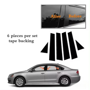 Pegatina StarNav para el pilar central del marco de la ventana lateral, color negro brillante, para Volkswagen Passat B7 2011-2018, modificación - Product Image 1