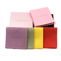 Vente en gros de sacs-cadeaux de bijoux de luxe personnalisés, petits colliers et bagues, mini emballages avec logo personnalisé