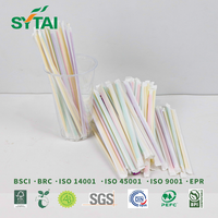 Pailles à bulles en plastique PP emballées individuellement pour bubble tea, smoothies et milkshakes, pailles jetables pour boba, idéales pour les fêtes