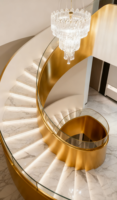 Escalier rotatif en acier inoxydable personnalisé HZ, escalier moderne pour appartements, villas, hôtels