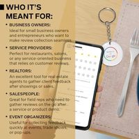 Tarjeta de Visita Inteligente con Llave Electrónica de 13.56mhz, Función de Toque, Código QR, Etiqueta NFC, Retroalimentación Instantánea del Cliente, Compatible con iPhone y Android