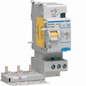 BD325N Personalizzabile con blocco differenziale Hager 3P 25A tipo A 30mA 3M - Product Image 1