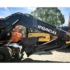 Excavadora de ruedas Hyundai usada de 21 toneladas, precio razonable, excavadora Hyundai 210-9 210W-9s, excavadora de neumáticos Hyundai 210W 9t - Product Image 4