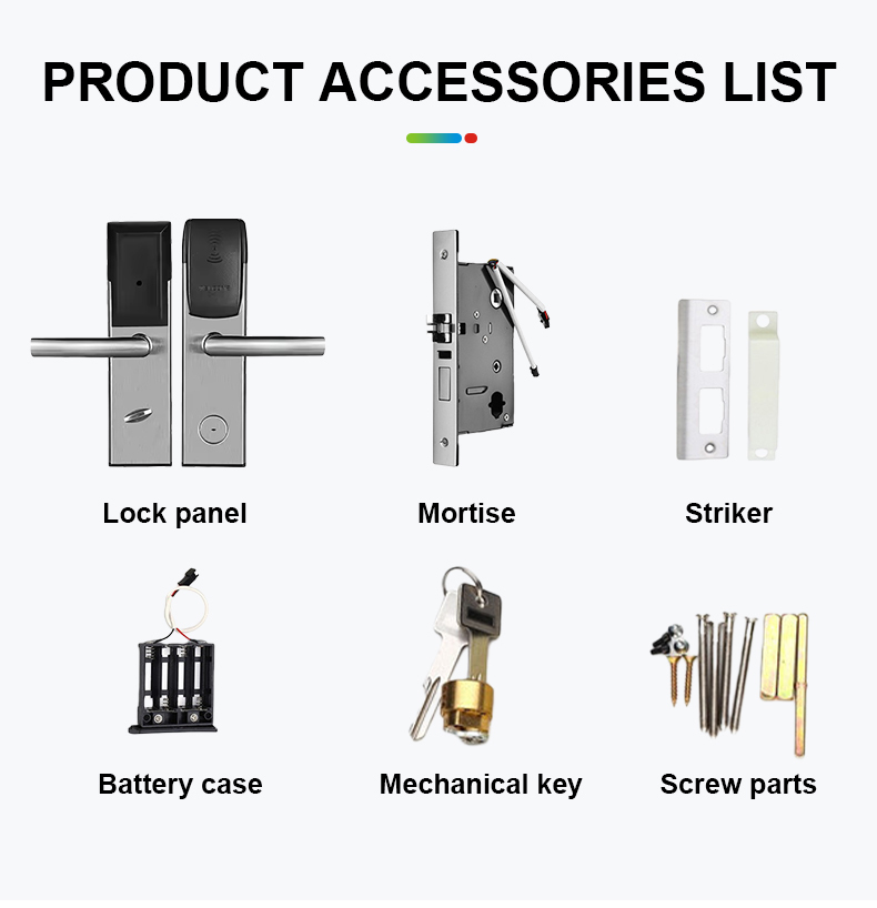 Electronic Smart Hotel Door Lock Free Management Software High Quality Smart Card Lock Serrure Security Hotel Bedroom Lock · image 6
