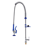 Robinet de cuisine commercial monocommande moderne avec douchette extractible, à poser sur comptoir, en laiton, pour hôtels et centres commerciaux