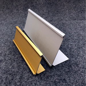ZS60 Tabletop <span class=keywords><strong>Name</strong></span> Karten halter <span class=keywords><strong>Name</strong></span> Anzeige Aluminium Metall Typenschild Office Acryl Schreibtisch Namensschild - Product Image 1