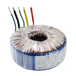 Transformador de inductor de bobinado de alambre de cobre puro inteligente núcleo de anillo toroidal de potencia núcleo de aislamiento personalizado de 110 V a 240V 75va 110 V