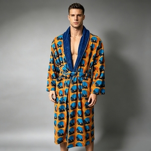 Albornoz Personalizado con Impresión Digital a Doble Cara, Albornoces de Lujo <span class=keywords><strong>para</strong></span> Hotel y Spa <span class=keywords><strong>para</strong></span> Hombre y Mujer, Ropa de Dormir 100% Algodón <span class=keywords><strong>para</strong></span> el Hogar - Product Image 2