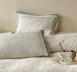 Juego de Edredón Jacquard Teñido con Hilo de Estilo Europeo Vintage, Mezcla de 80% Algodón y 20% <span class=keywords><strong>Lino</strong></span>, Decoración para Dormitorio, Oeko-Tex, Alta Gama - Product Image 5