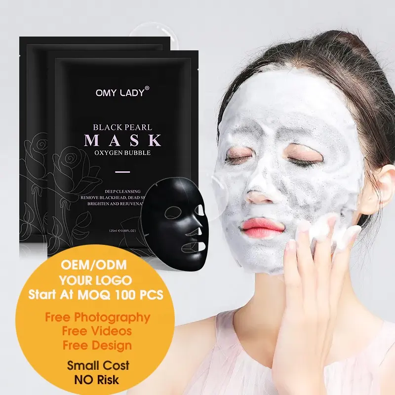 skin care & tools manufacturer 100% vegan omy lady natural formula acne deep pore cleansing 25g collagen facial mask