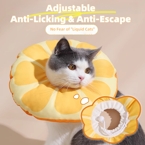 Collier stérilisé anti-léchage et anti-morsure <span class=keywords><strong>Elizabeth</strong></span> Circles, motif imprimé, coton doux, nylon, fermeture à bouton, écologique, pour petits chiens - Product Image 4