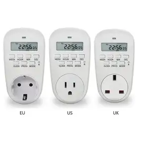 Kampa US Plug Smart Power Socket Digital Timer Switch Energy Saving Adjustable Programmable Setting of Clock/ On/ Off Time