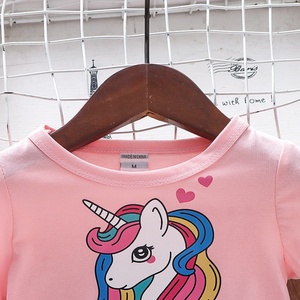 Abito Estivo 2024 per Bambine con Unicorno Cartoon, Vestito in <span class=keywords><strong>Cotone</strong></span> e Rete per Feste, <span class=keywords><strong>Abiti</strong></span> da Principessa per Bambini 2-6 Anni - Product Image 4