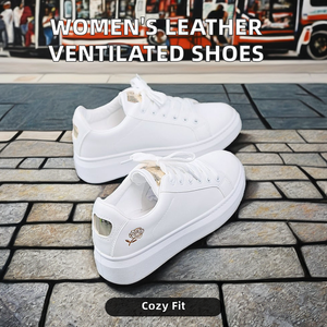 Nuove Sneaker <span class=keywords><strong>Bianche</strong></span> da Donna Casual Chunky da Skateboard Morbide e alla Moda per Ragazzi e Ragazze - Product Image 2