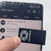 Étiquettes de soin NFC en polyester lavables, taille personnalisée pour vêtements