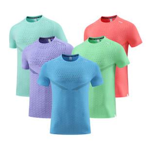 T-shirt de sport pour homme en gros - T-shirt à manches courtes de haute qualité à séchage rapide, col rond, impression personnalisée, vêtements de sport ODM OEM - Product Image 1